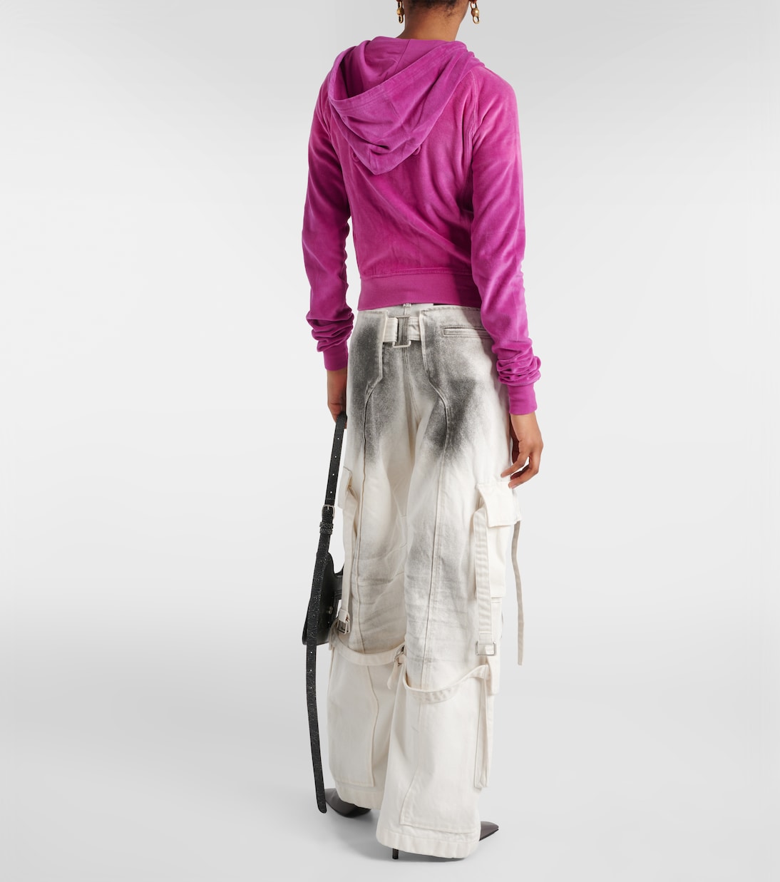 Francess velvet zip-up hoodie  | Acne Studios