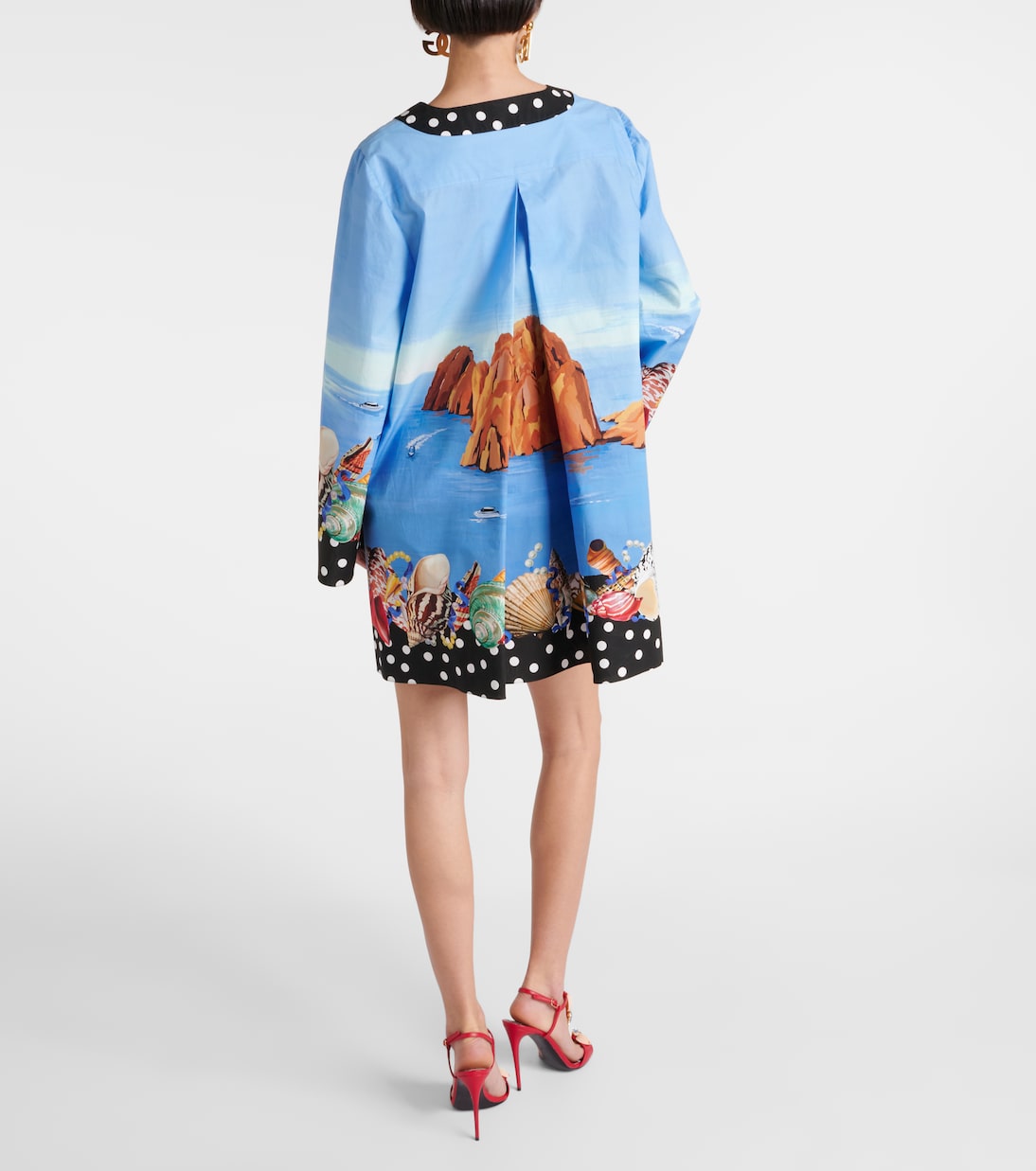 Caftano Capri in cotone con stampa | Dolce&Gabbana