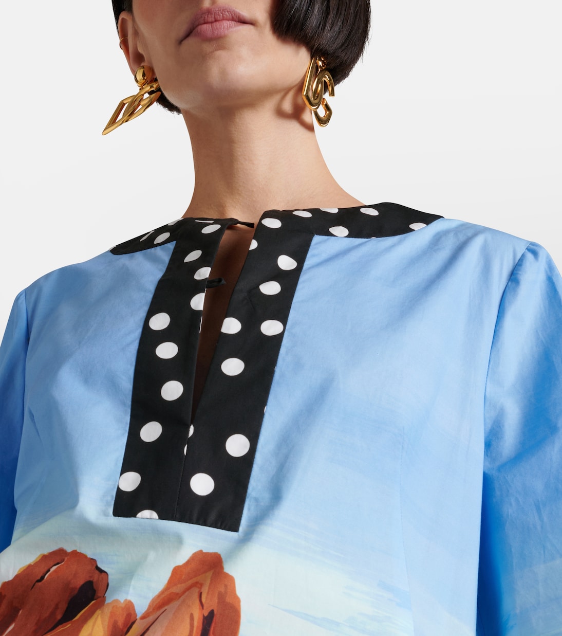 Caftano Capri in cotone con stampa | Dolce&Gabbana