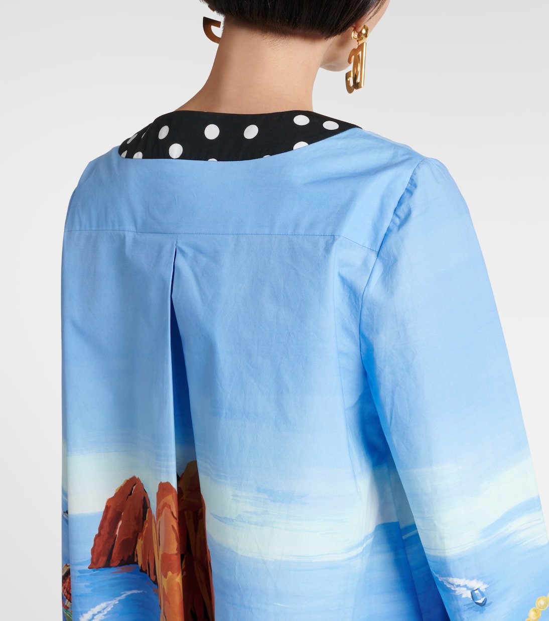 Caftano Capri in cotone con stampa | Dolce&Gabbana