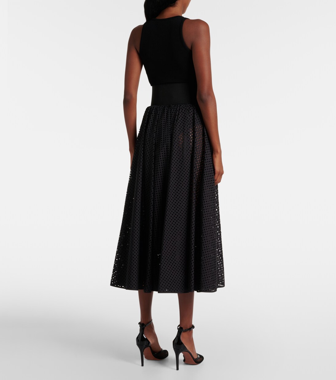 Cotton-blend midi skirt | Alaïa