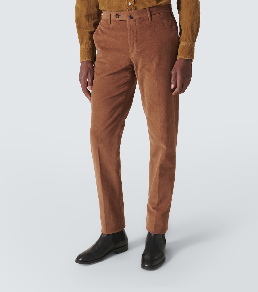 Cotton corduroy straight pants | Slowear