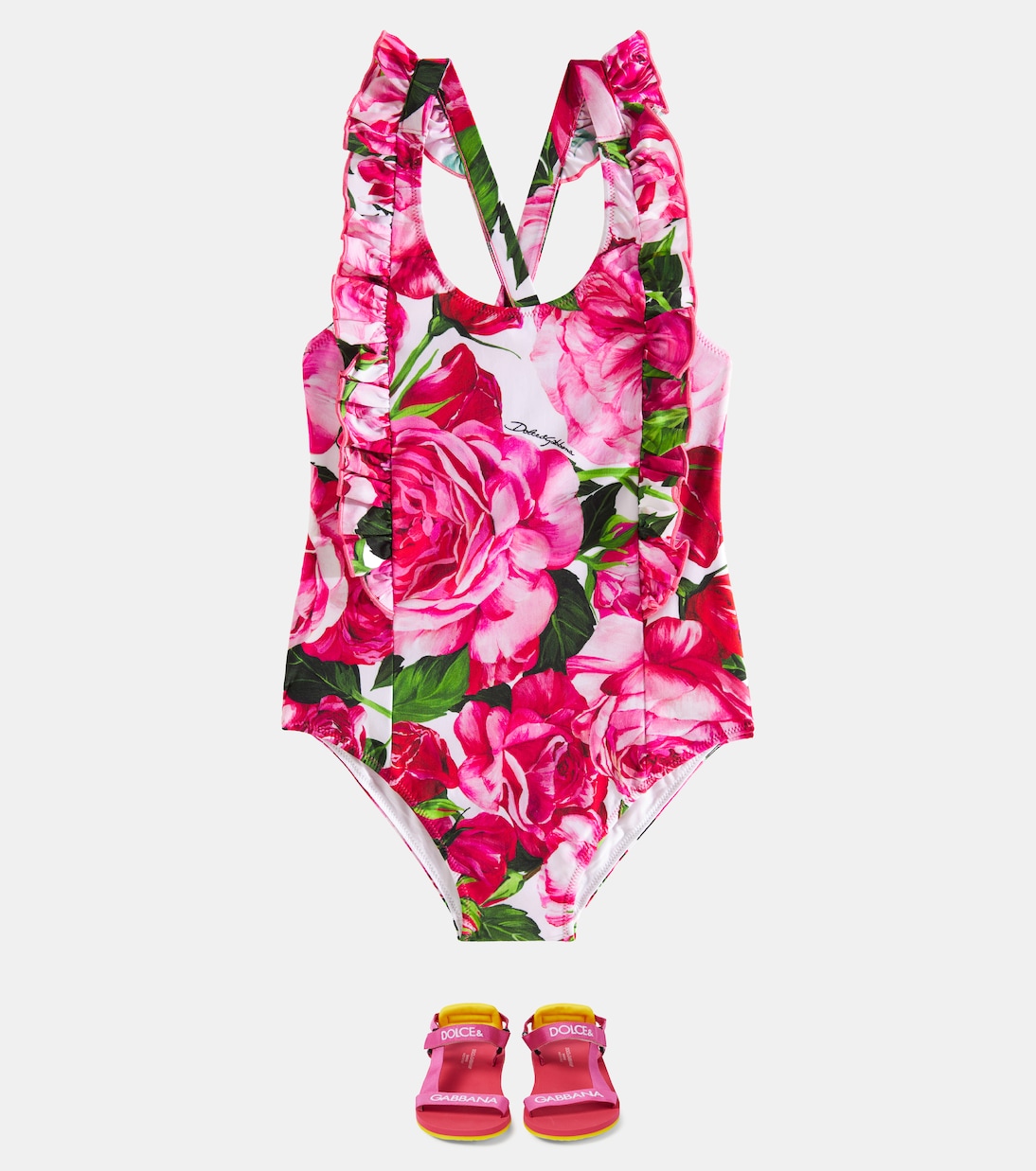 Maillot de bain à fleurs | Dolce&Gabbana Kids