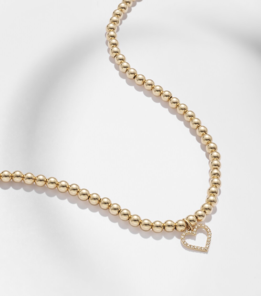 Open Heart 14kt gold choker with diamonds | Sydney Evan