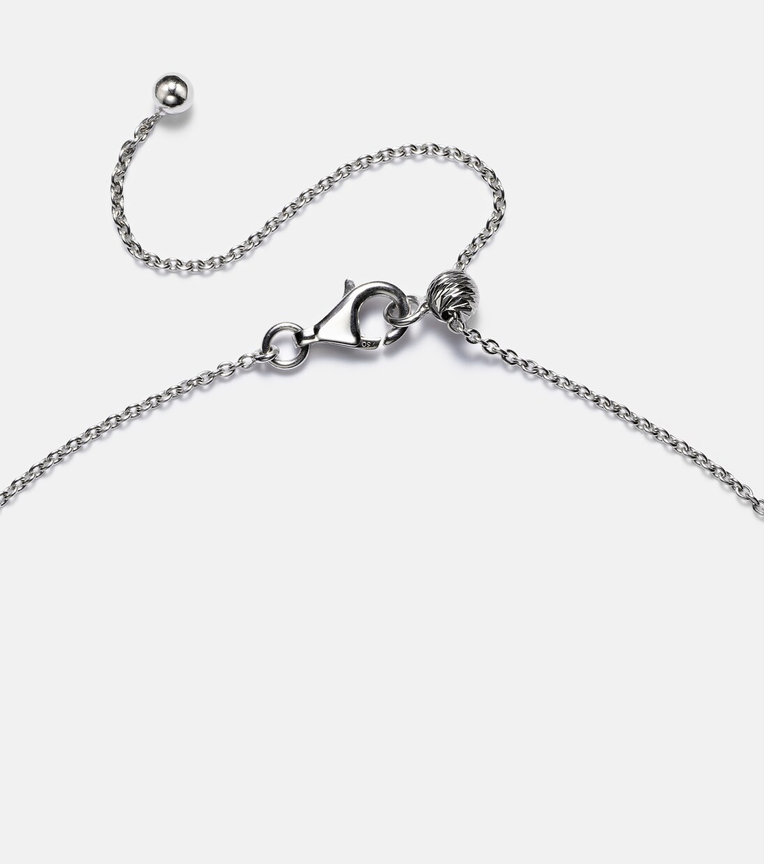 Chocker Drop in oro bianco 18kt con diamanti e smalto | Kamyen