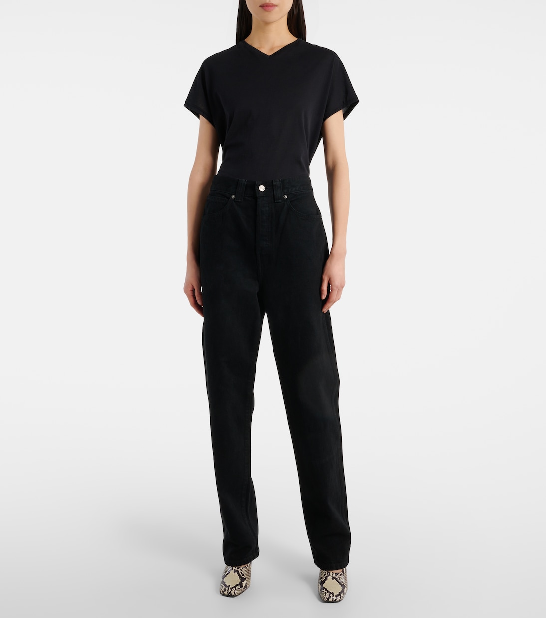 High-Rise Tapered Jeans Corben | Khaite