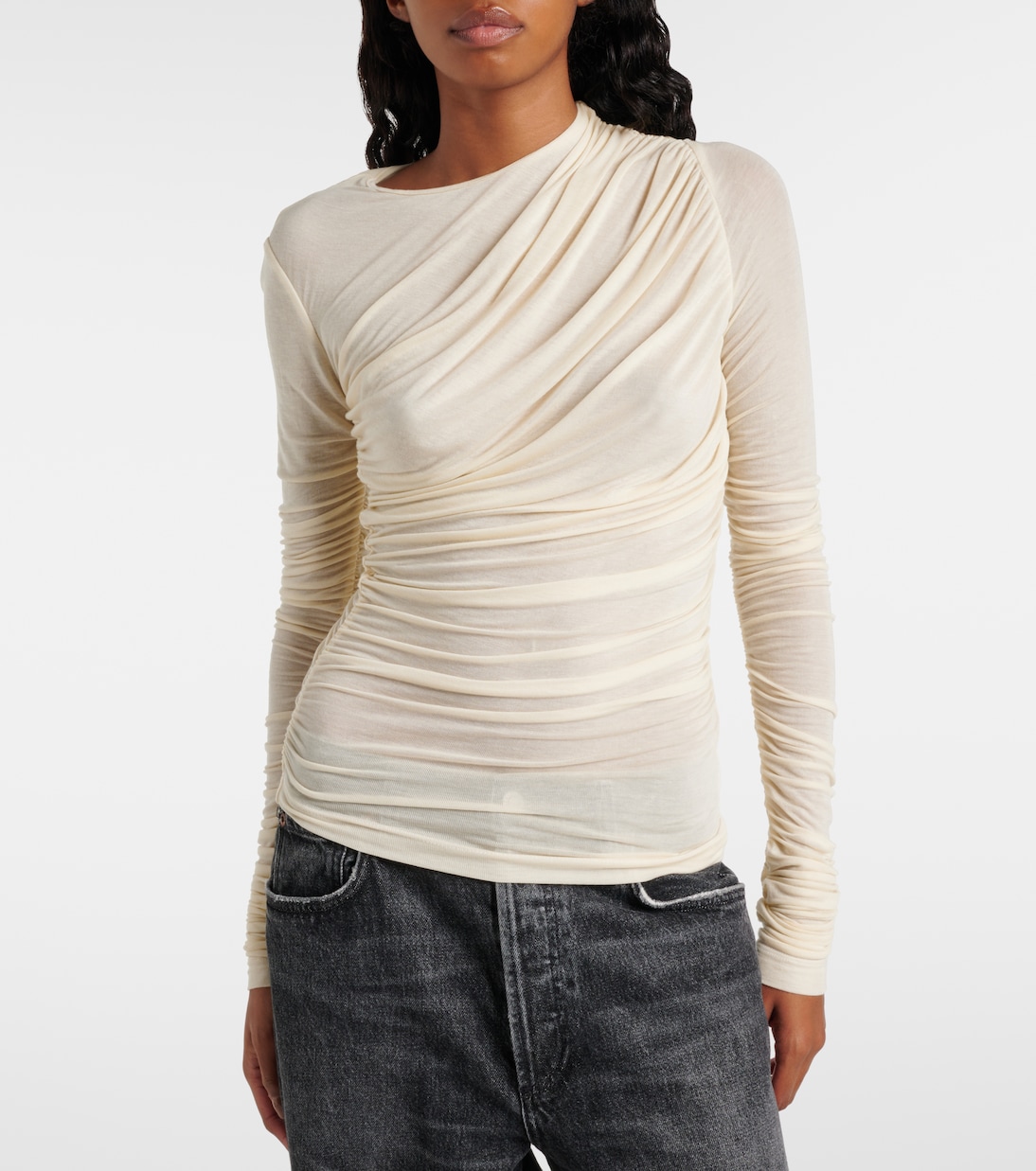 Tania ruched jersey top | Agolde