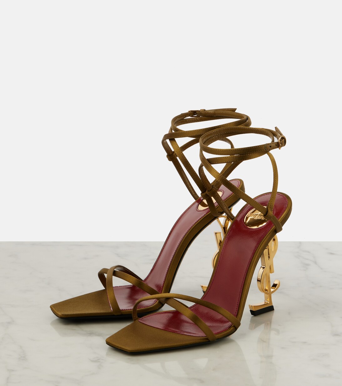 Sandalen Opyum 110 aus Satin | Saint Laurent