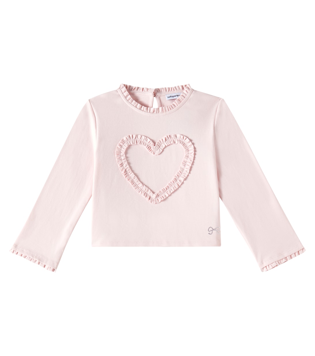 Ruffled cotton jersey top | Self-Portrait Kids