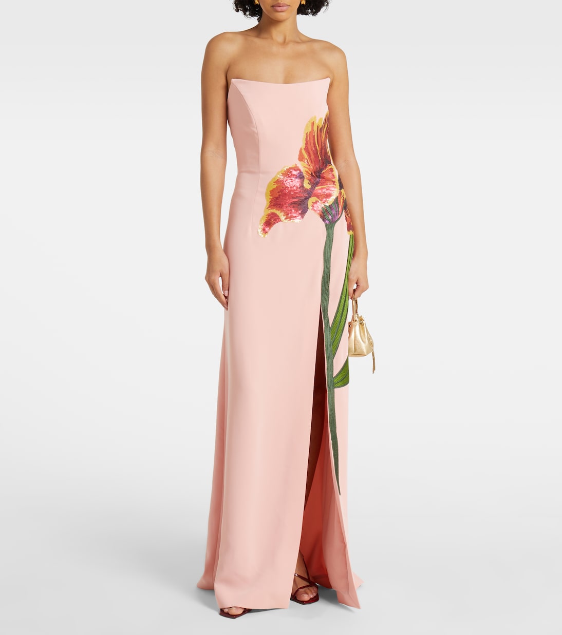 Margita floral crêpe corset gown | Costarellos