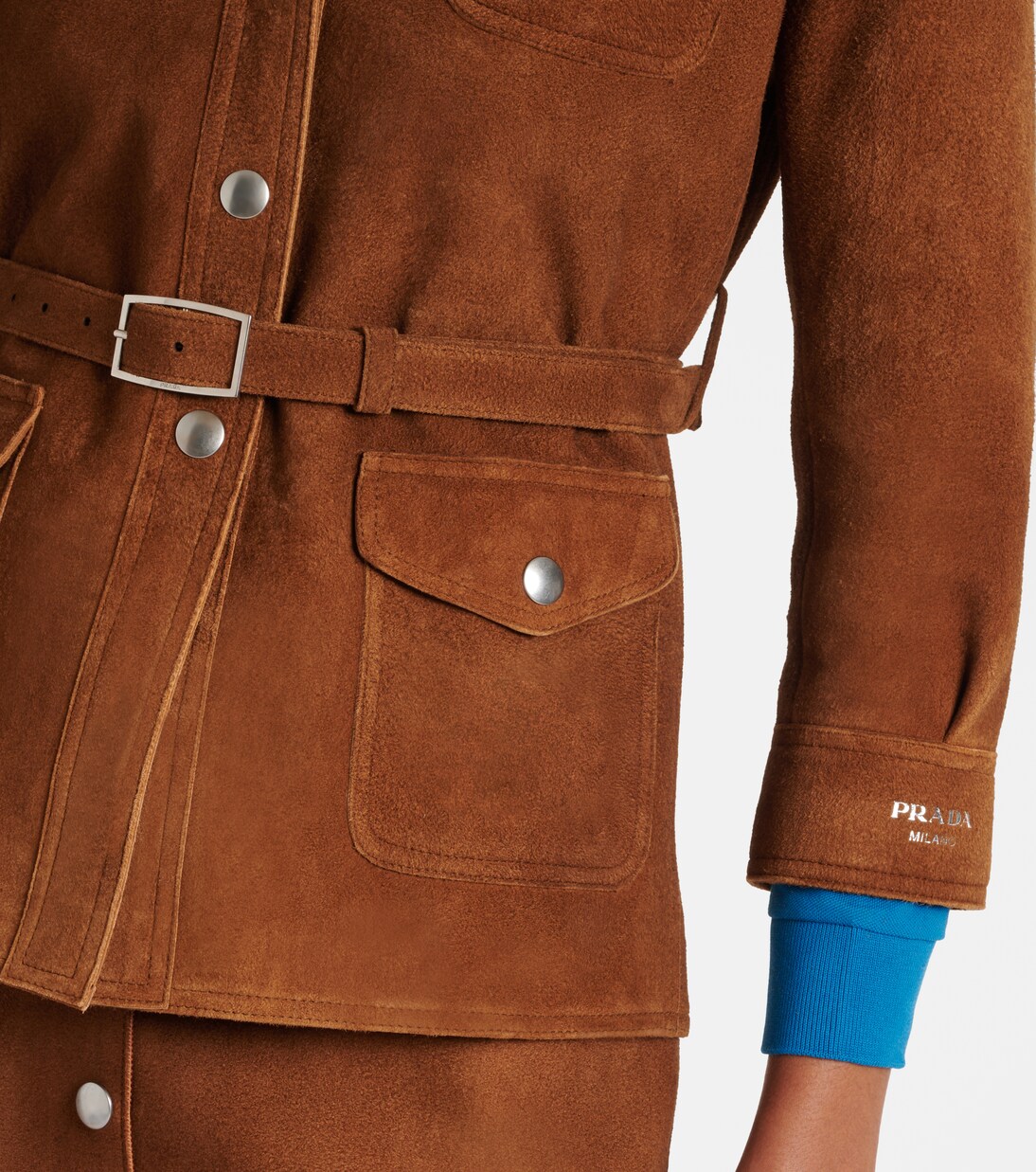 Suede overshirt | Prada