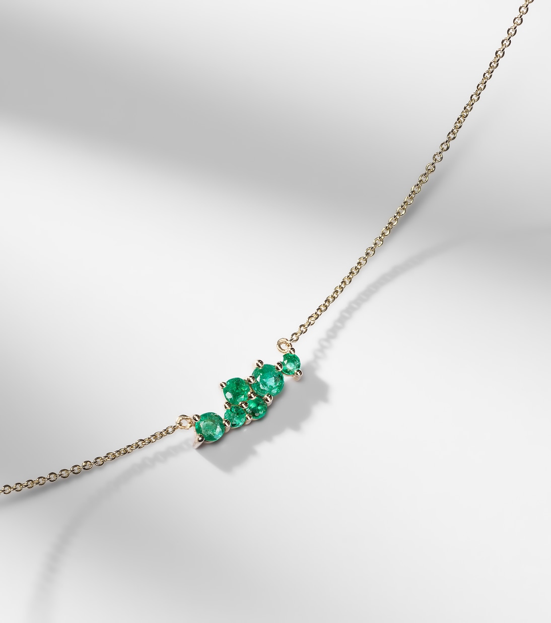 Collana Cocktail Bar in oro 14kt con smeraldi e diamanti | Sydney Evan