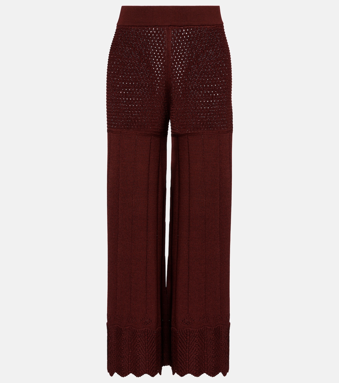 Récit网眼针织棉质混纺阔腿裤 | Eres