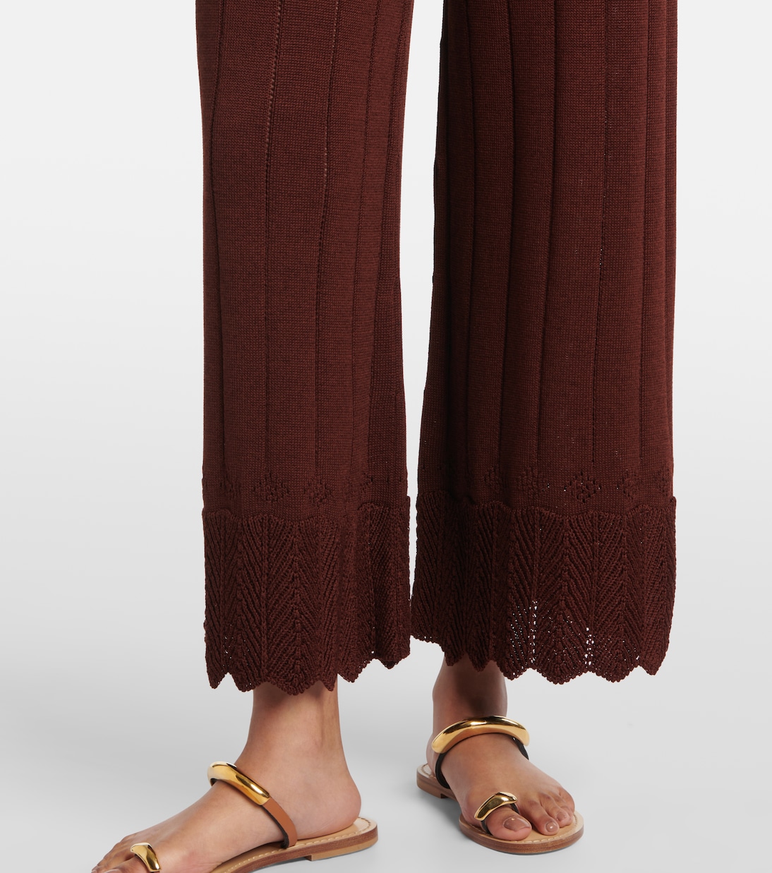 Récit网眼针织棉质混纺阔腿裤 | Eres