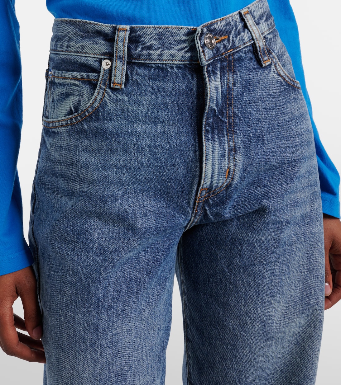 Candle mid-rise barrel-leg jeans | Frame