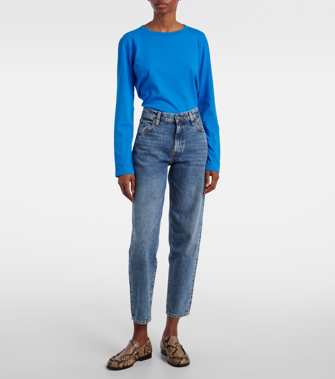 Candle mid-rise barrel-leg jeans | Frame