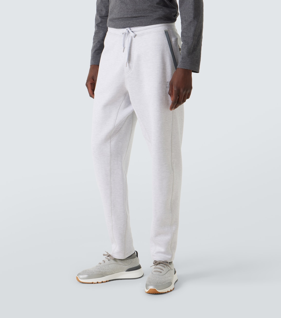 Cotton-blend jersey sweatpants | Brunello Cucinelli