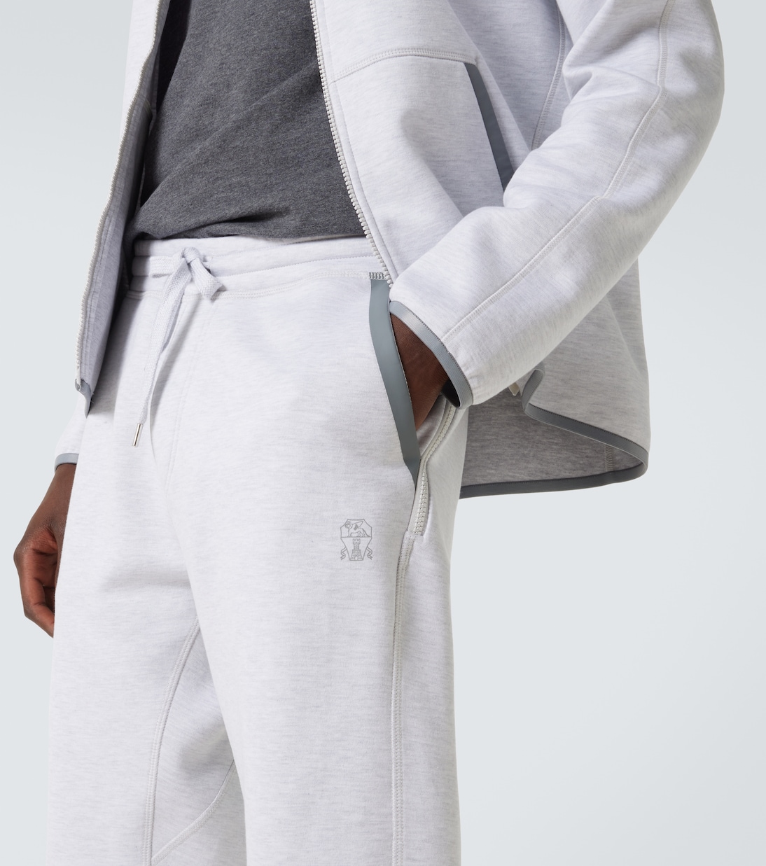 Cotton-blend jersey sweatpants | Brunello Cucinelli