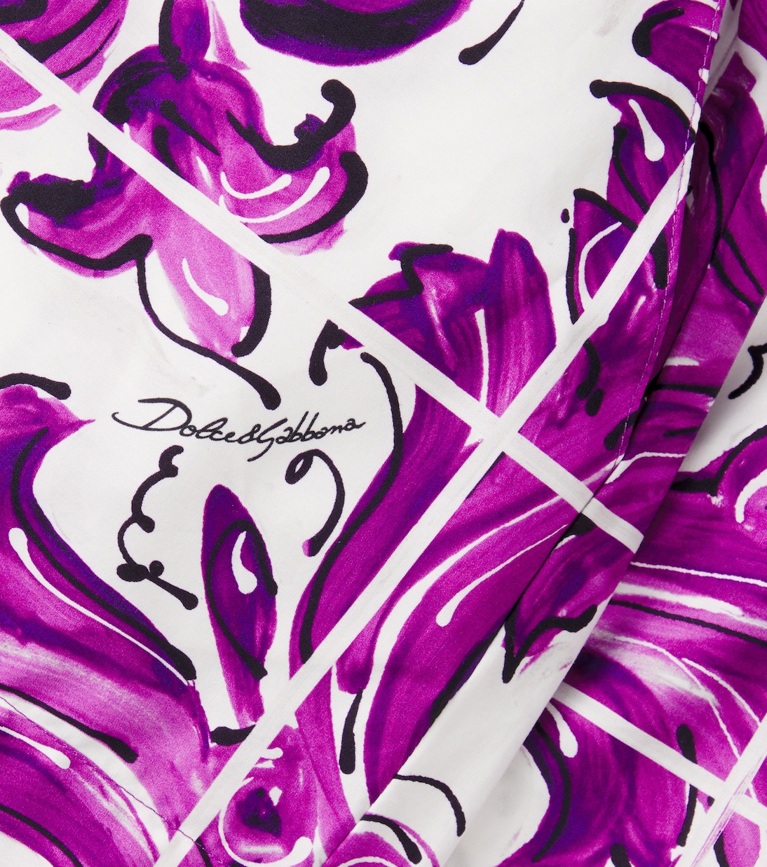 Majolica printed cotton poplin shorts | Dolce&Gabbana Kids