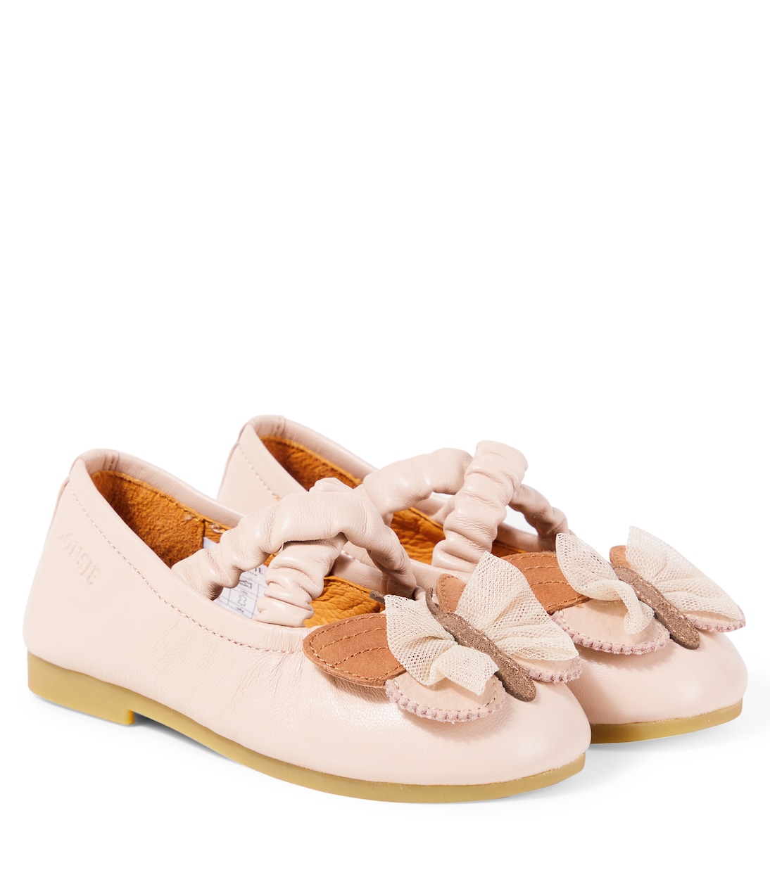 Mileni appliqué leather ballet flats | Donsje