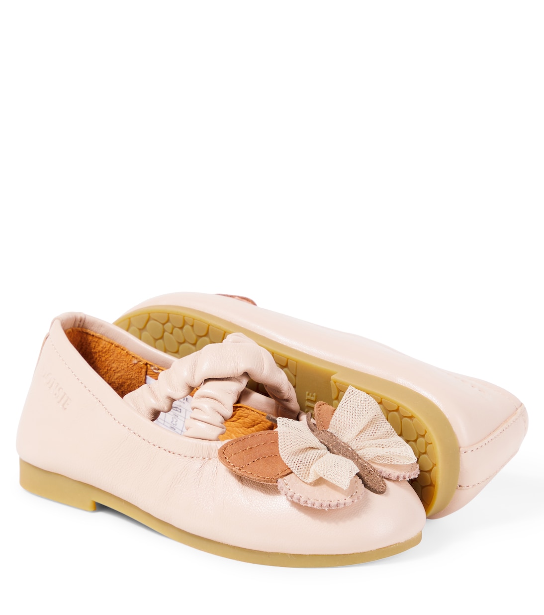 Mileni appliqué leather ballet flats | Donsje