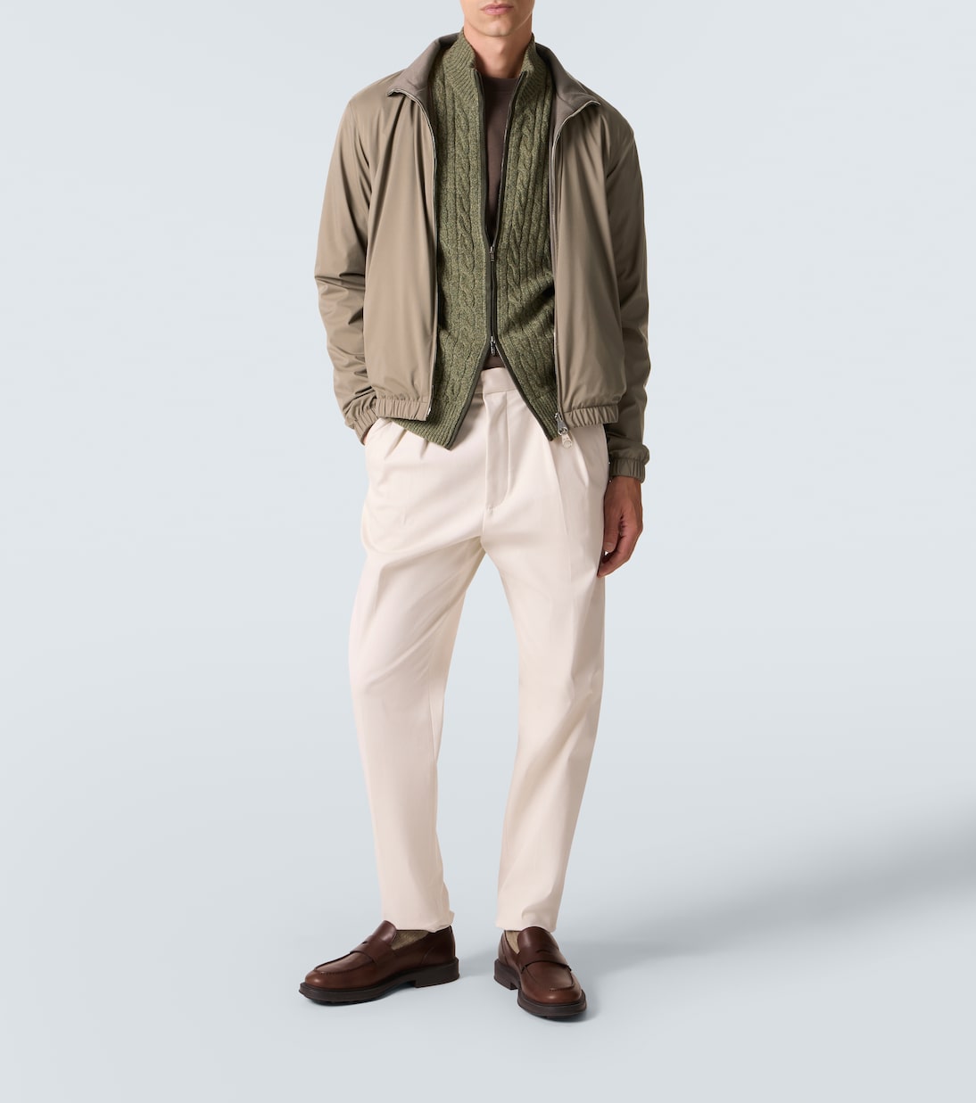 Reversible cashmere-trimmed bomber jacket | Loro Piana