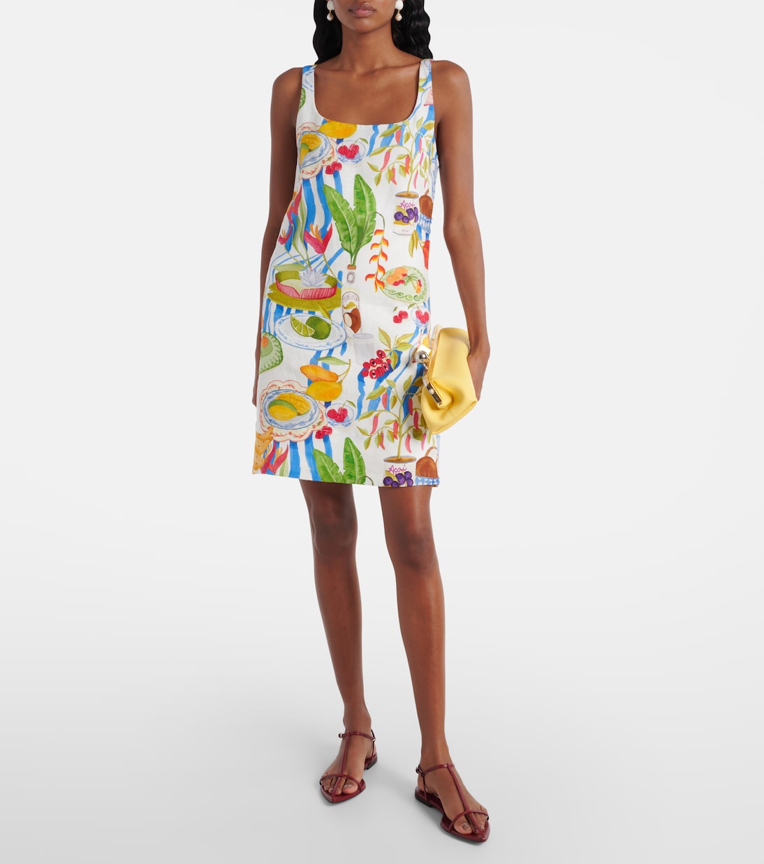 Bedrucktes Minikleid aus Leinen | Farm Rio