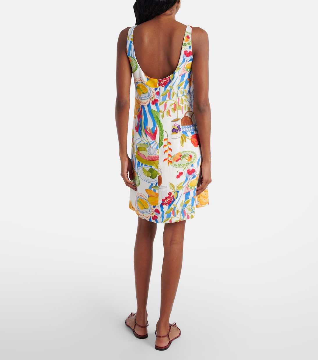 Bedrucktes Minikleid aus Leinen | Farm Rio