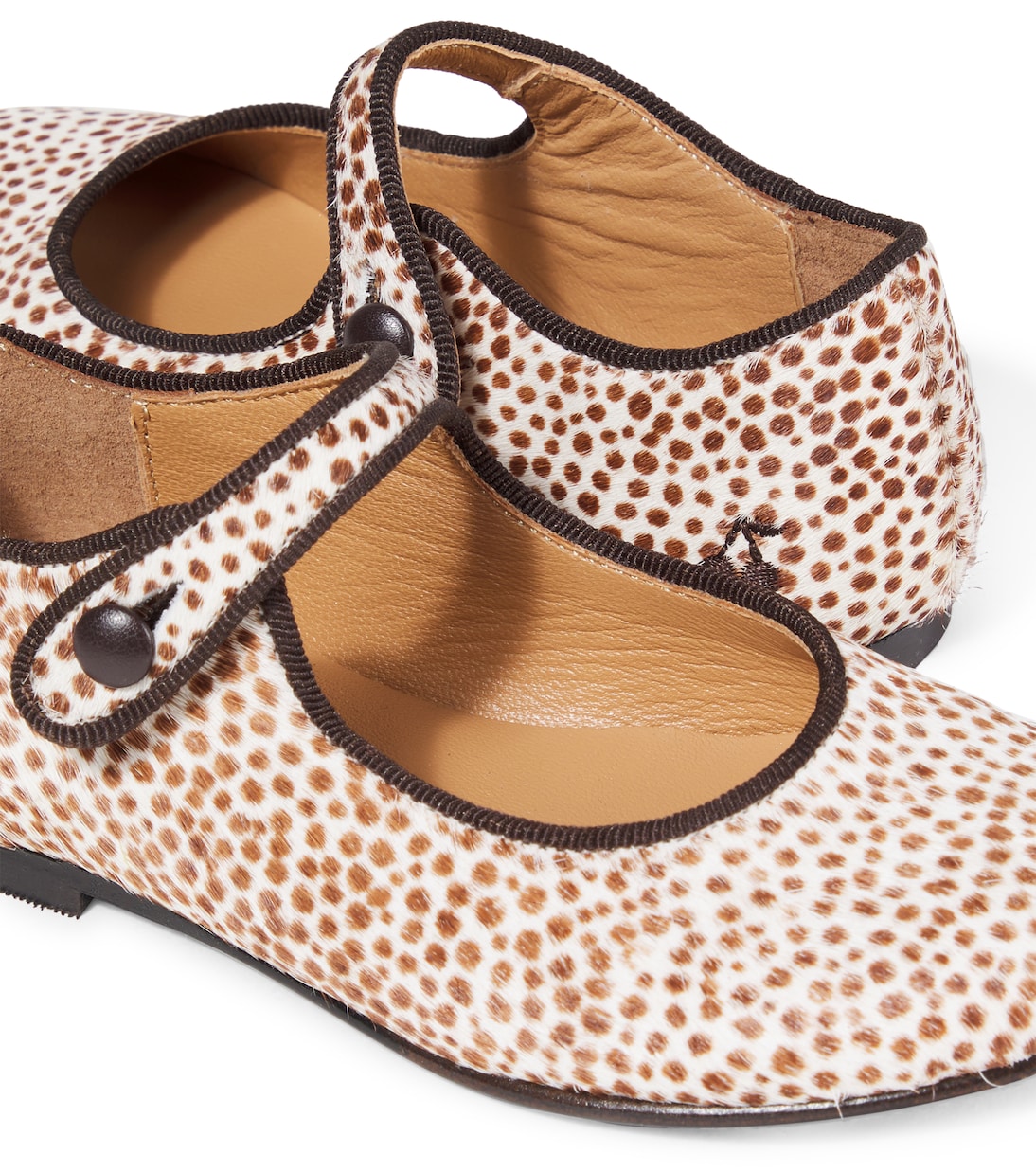 Bedruckte Mary-Jane-Ballerinas Ella aus Kalbshaar | Bonpoint