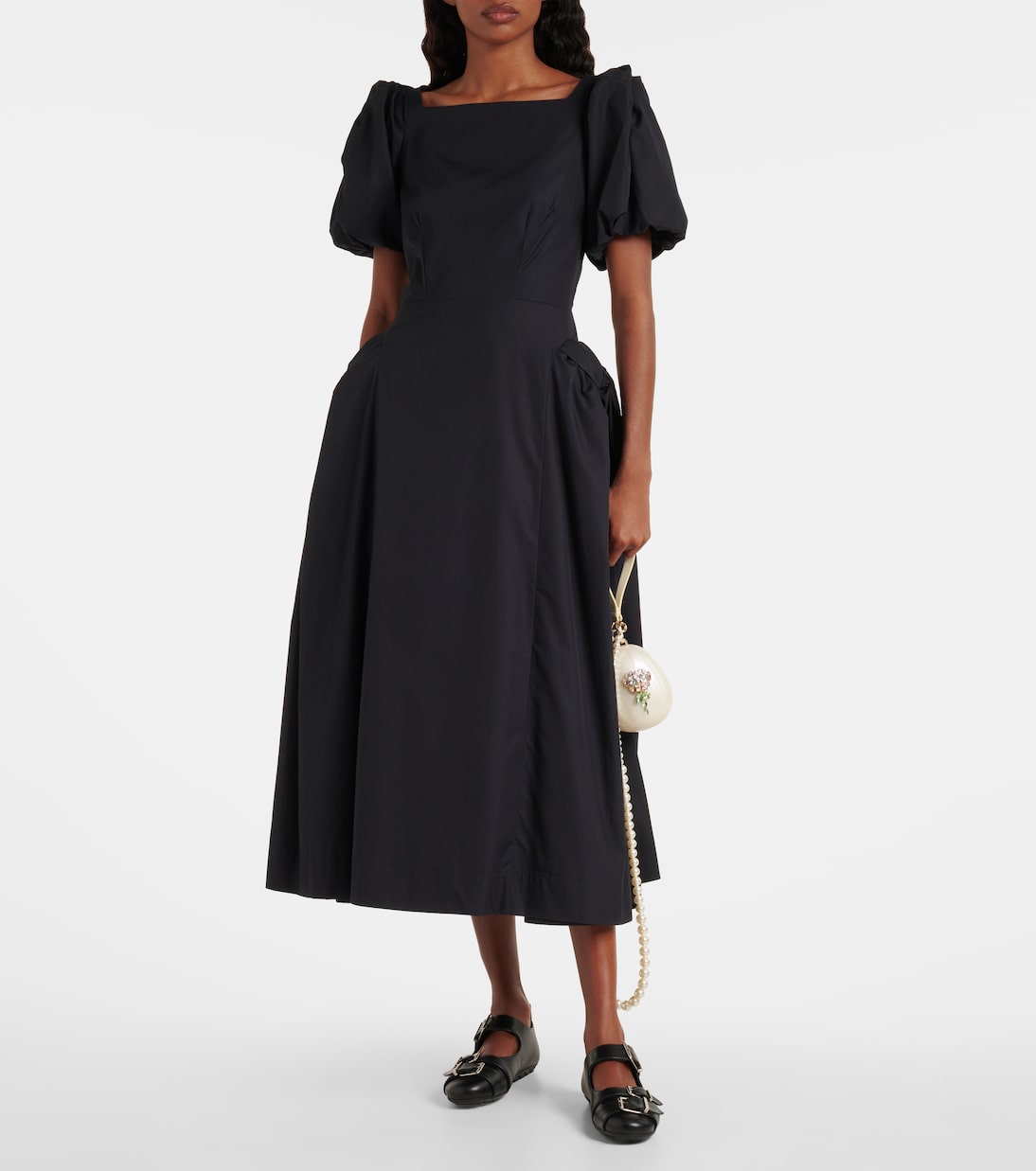 Buckle Ballerina leather ballet flats | Simone Rocha