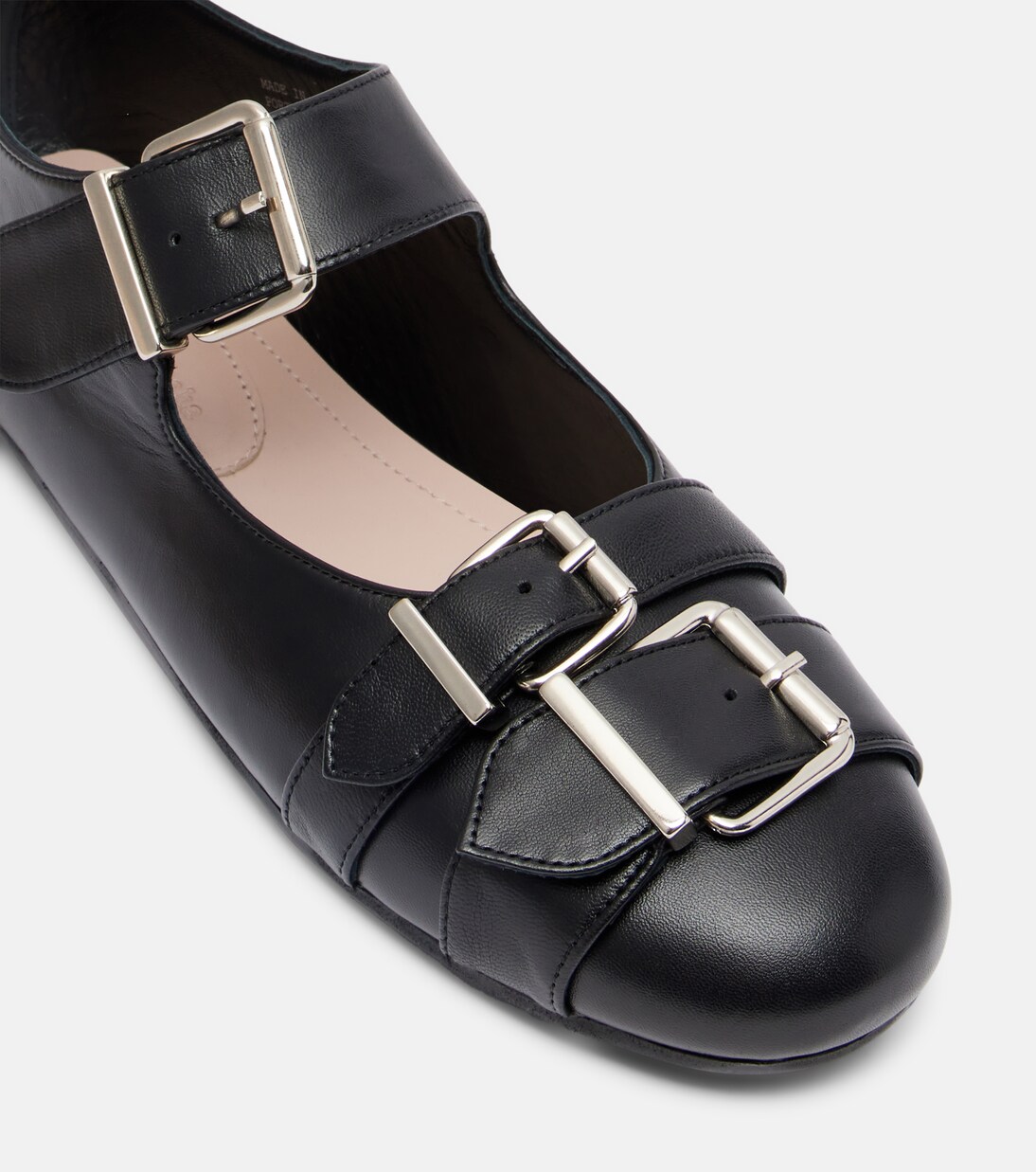 Buckle Ballerina leather ballet flats | Simone Rocha