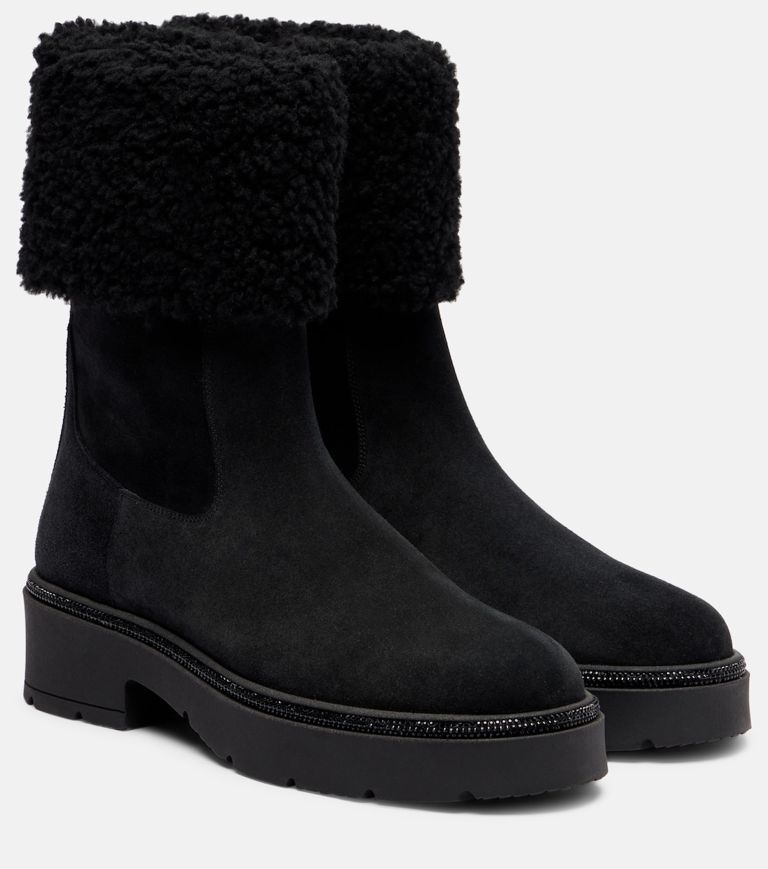 Embellished suede Chelsea boots | Rene Caovilla