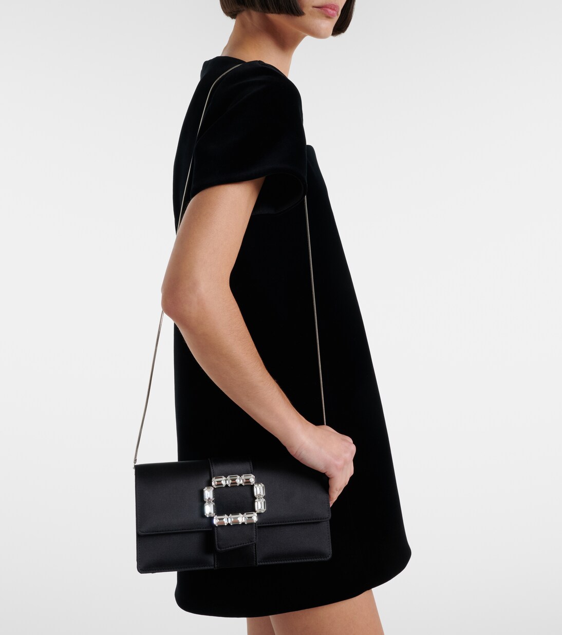 Maycapjou satin clutch | Manolo Blahnik