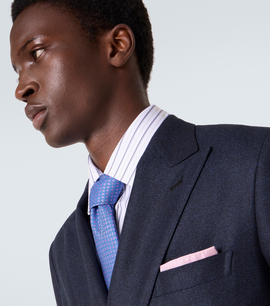 Polka-dot silk jacquard tie | Charvet