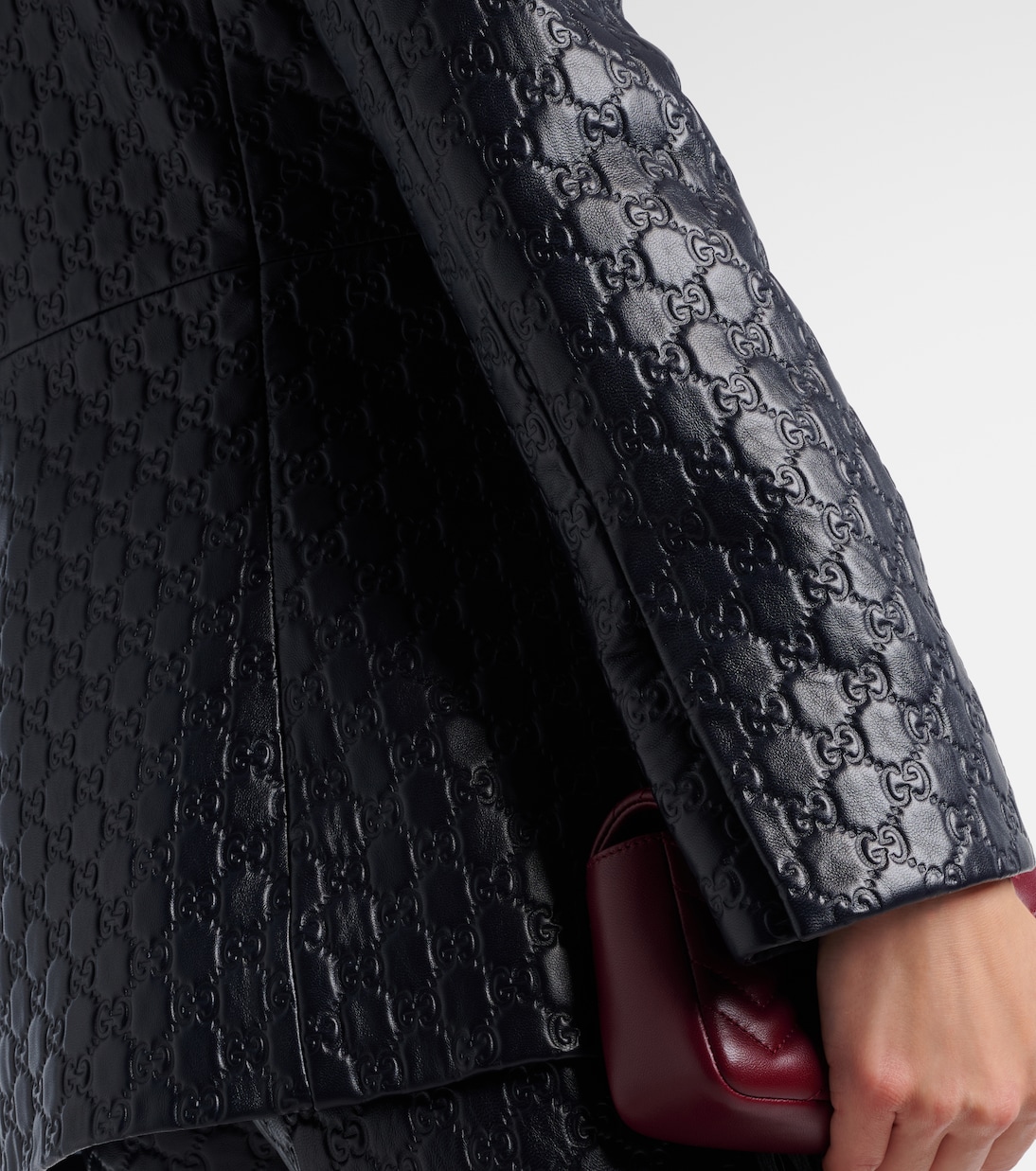 GG embossed leather jacket | Gucci