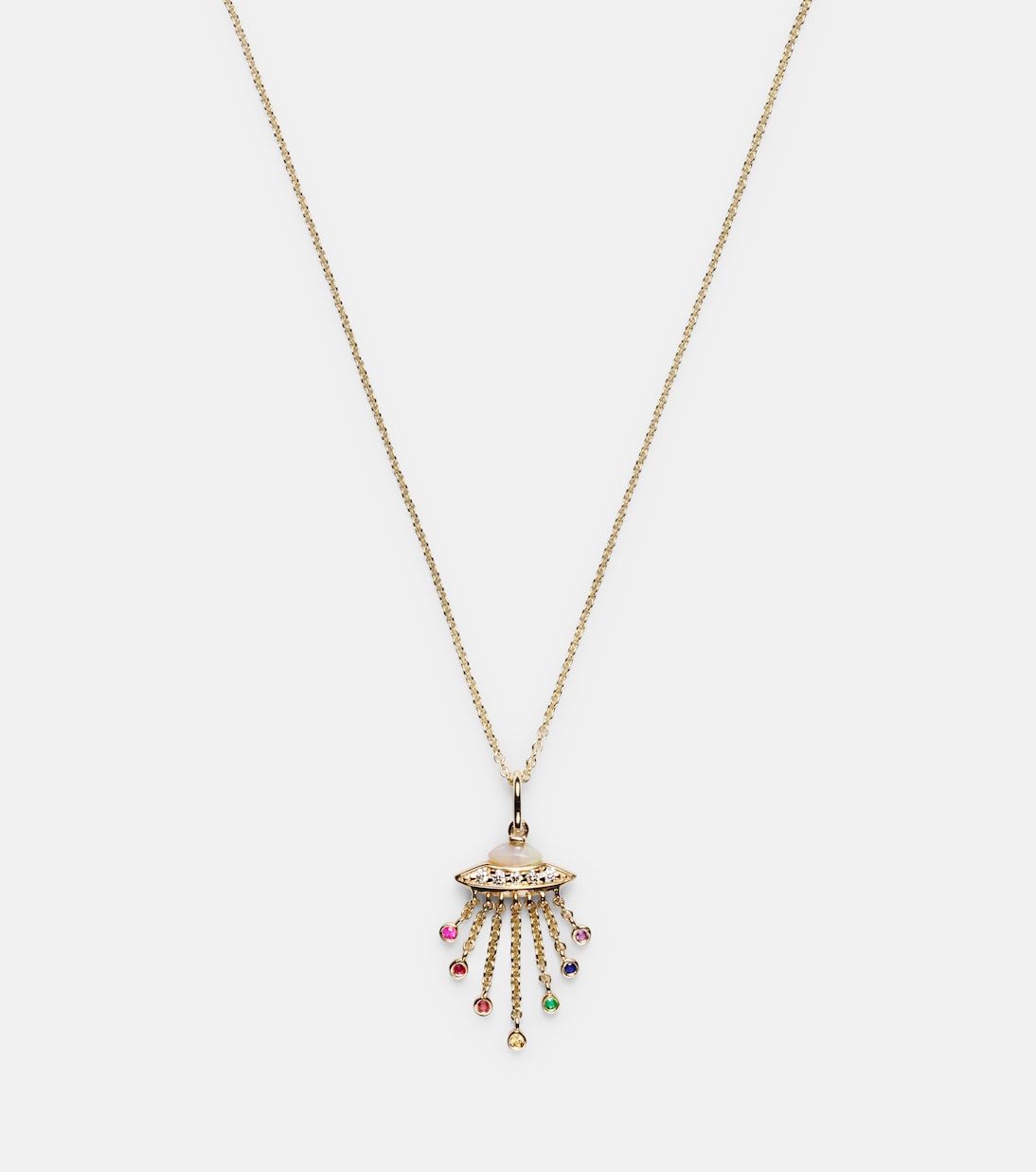 UFO 14kt gold pendant necklace with diamonds | Sydney Evan