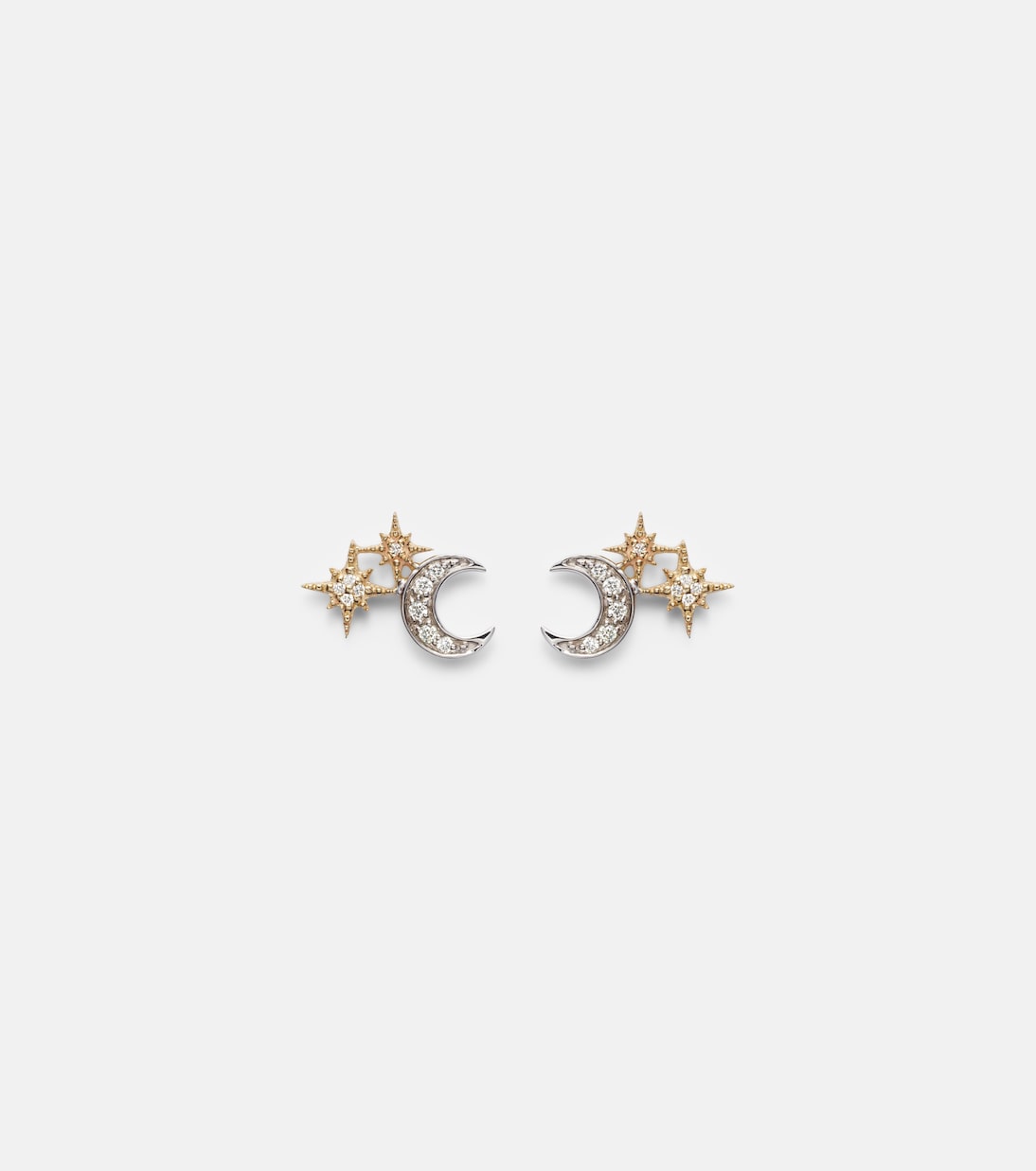 Boucles d’oreilles Moon en or 14 ct et diamants | Sydney Evan