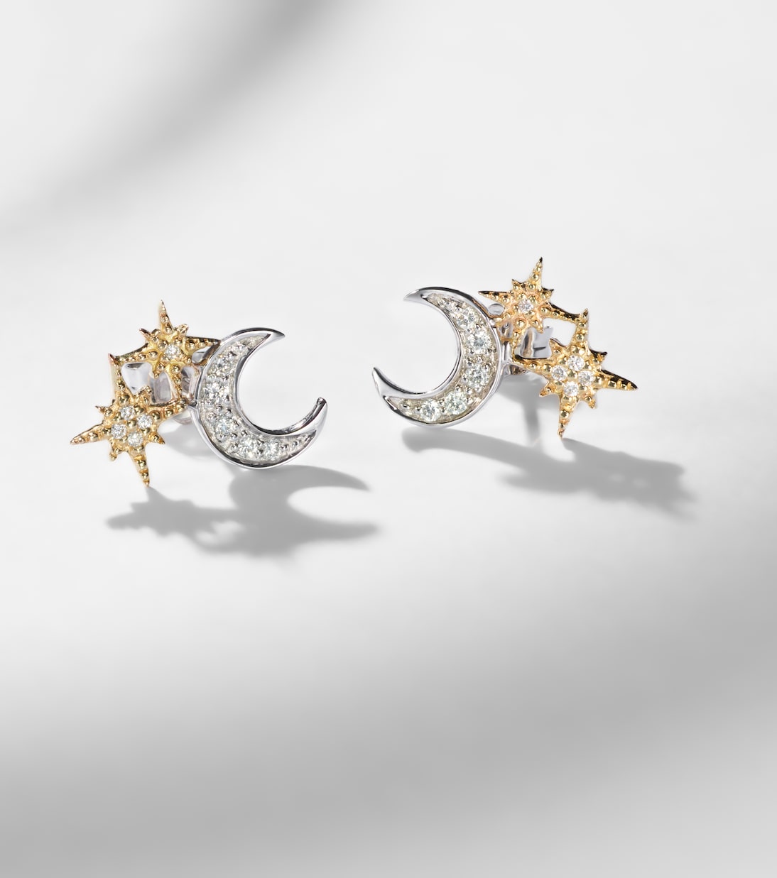 Boucles d’oreilles Moon en or 14 ct et diamants | Sydney Evan