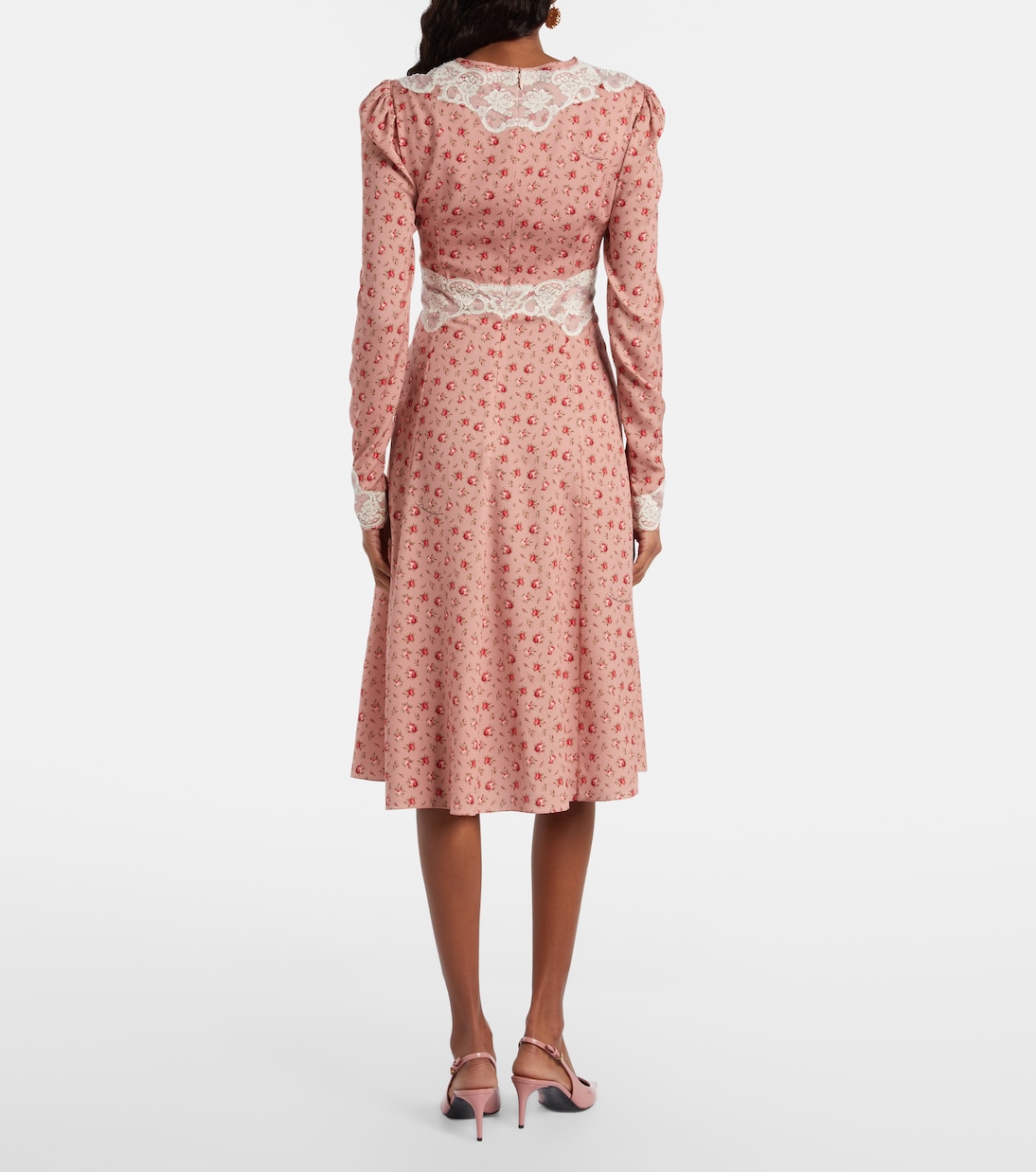 Floral silk-blend midi dress | Dolce&Gabbana