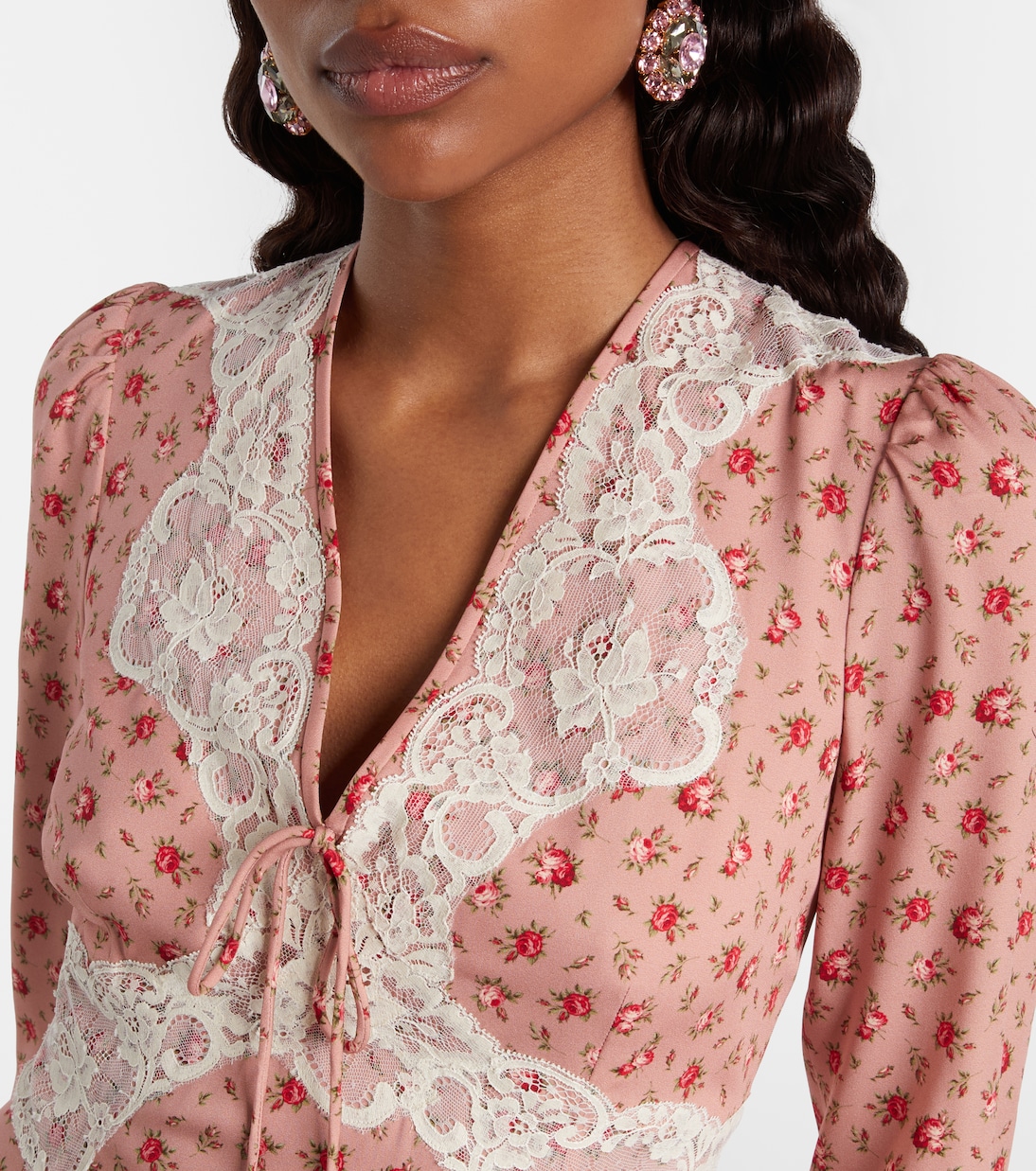 Floral silk-blend midi dress | Dolce&Gabbana