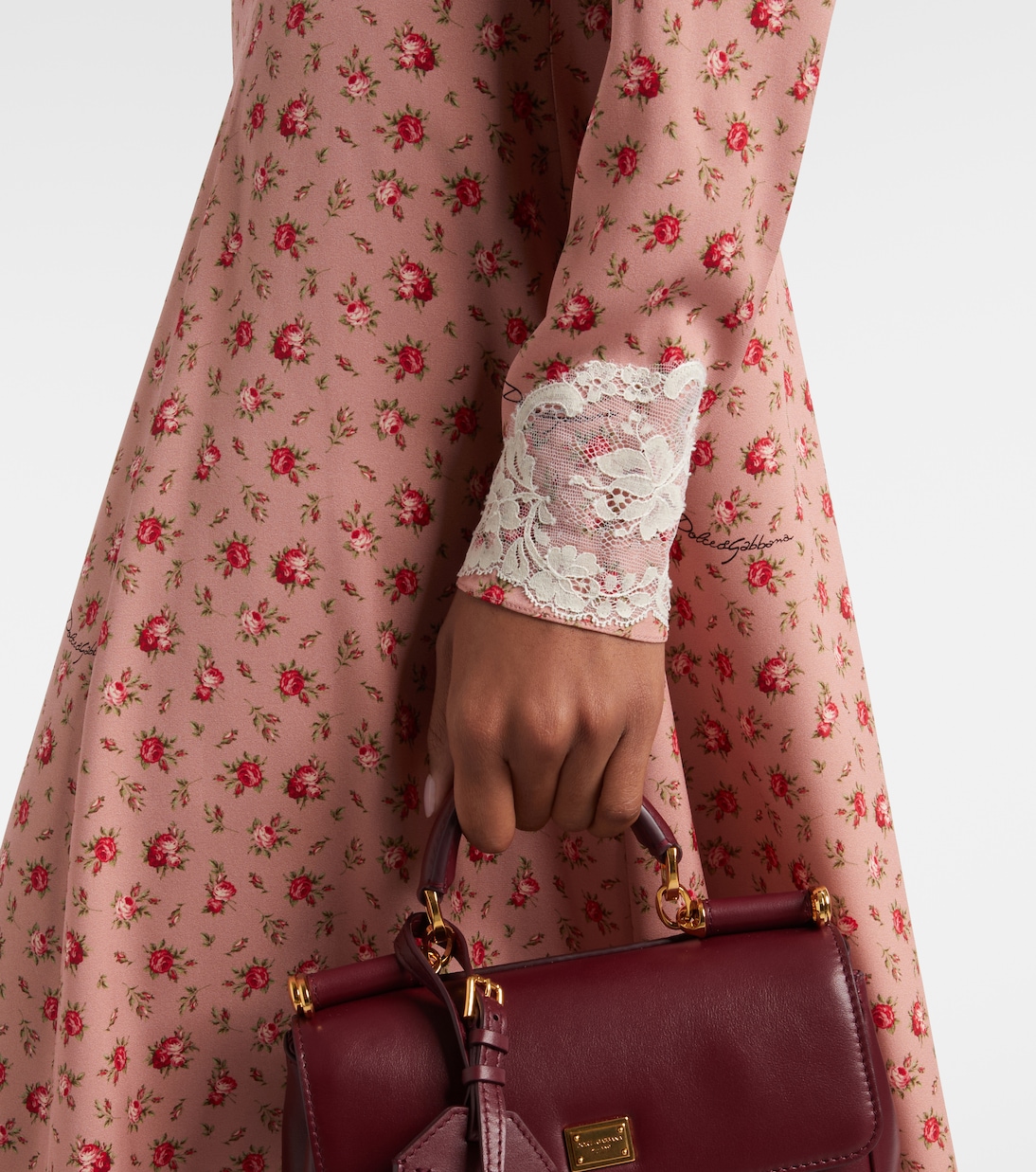 Floral silk-blend midi dress | Dolce&Gabbana