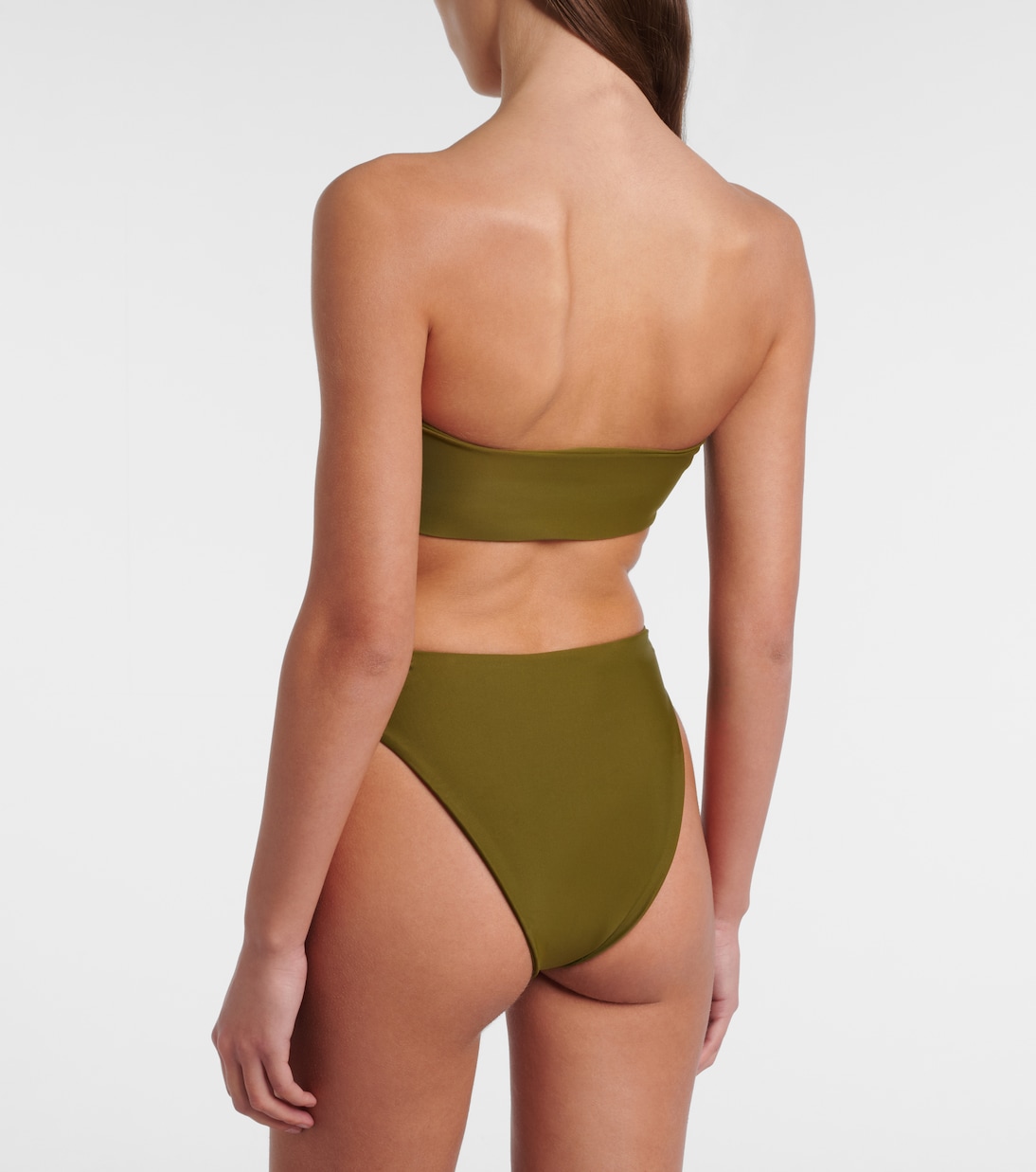 Ava ruched bandeau bikini top | Jade Swim