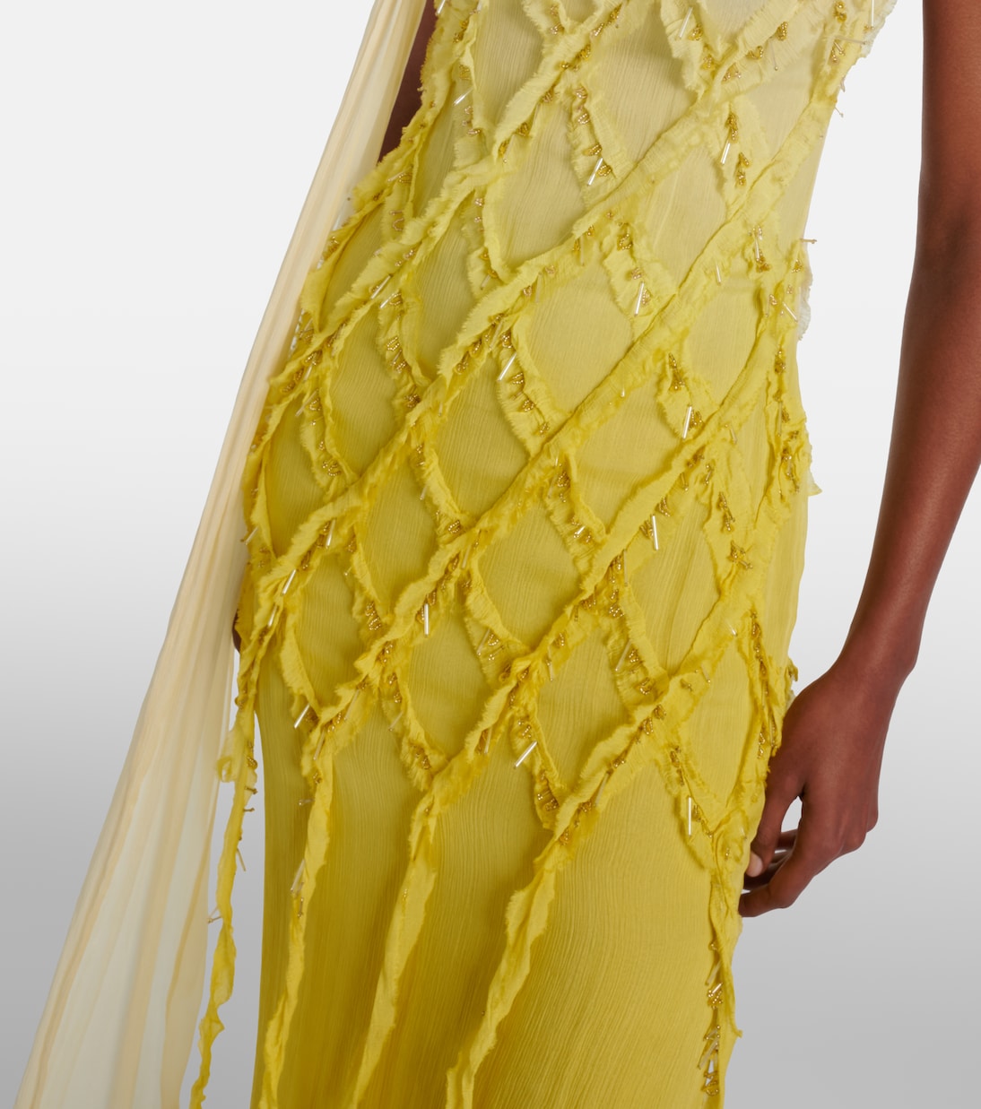 Embellished crepon maxi dress | Blumarine