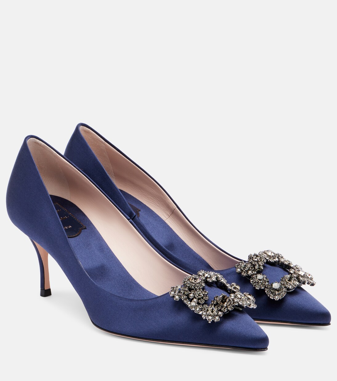 Efflorescence 65 embellished satin pumps | Roger Vivier