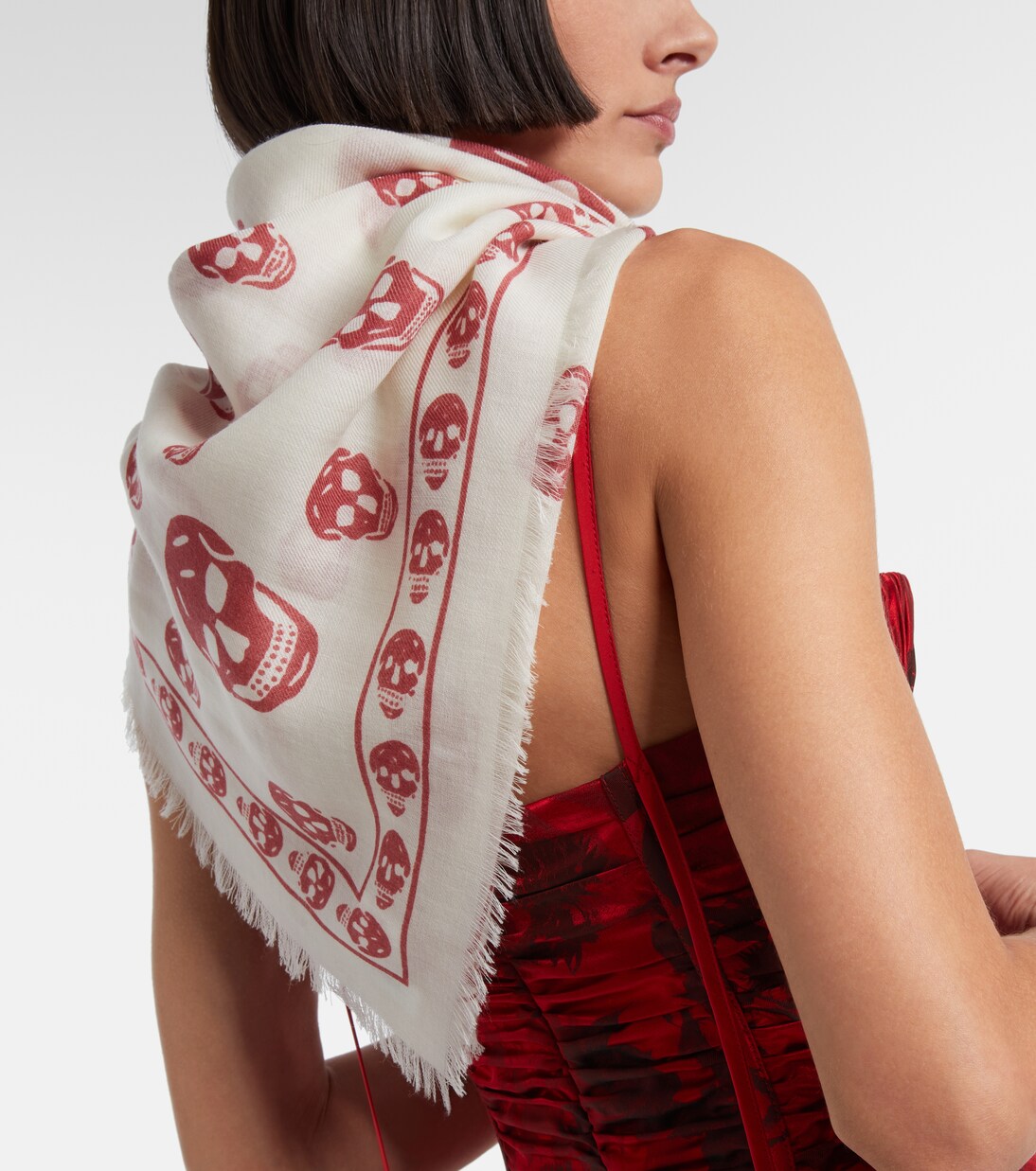 Skull wool scarf | McQueen