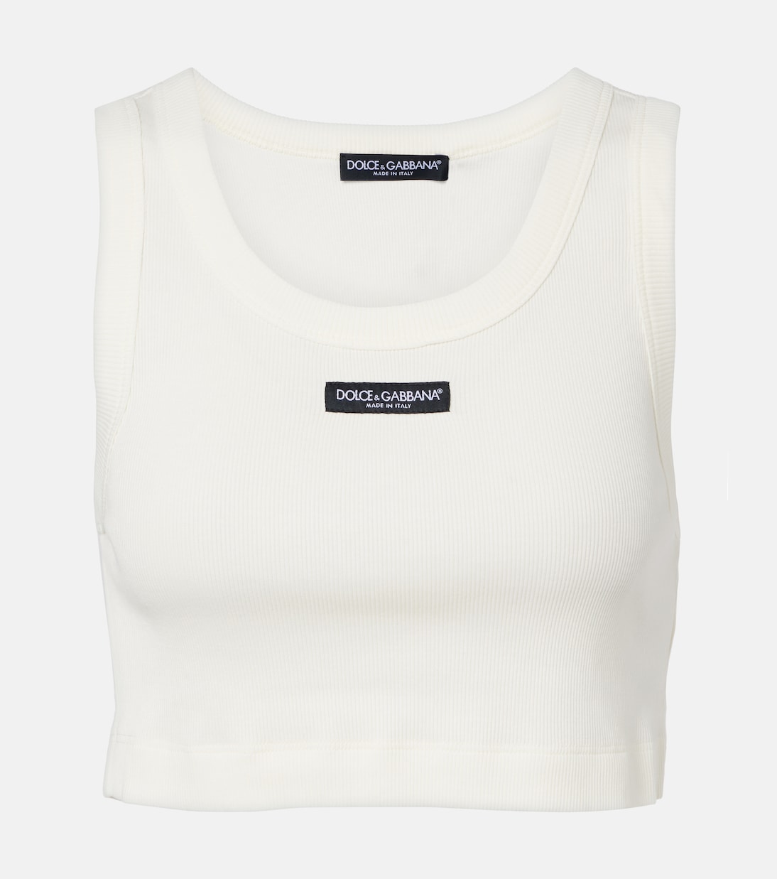 Logo cotton jersey crop top | Dolce&Gabbana