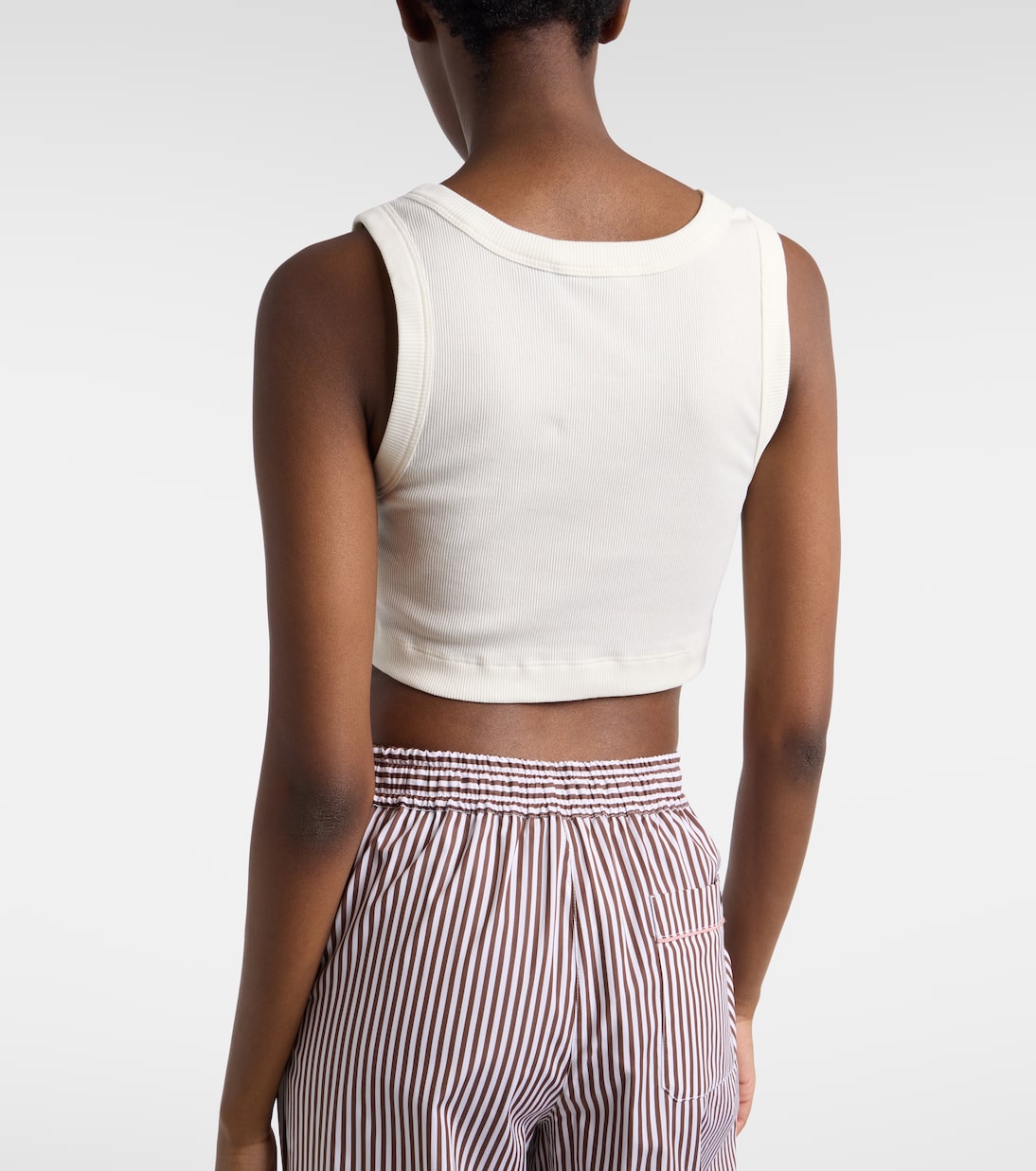 Logo cotton jersey crop top | Dolce&Gabbana