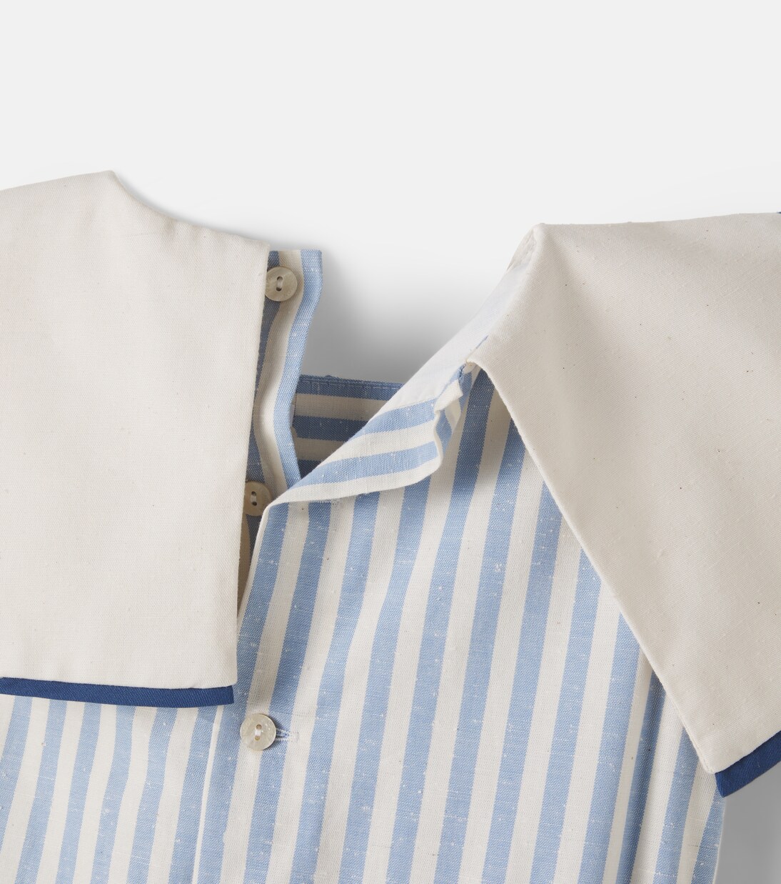 Striped bow-detail cotton dress | Pepa London