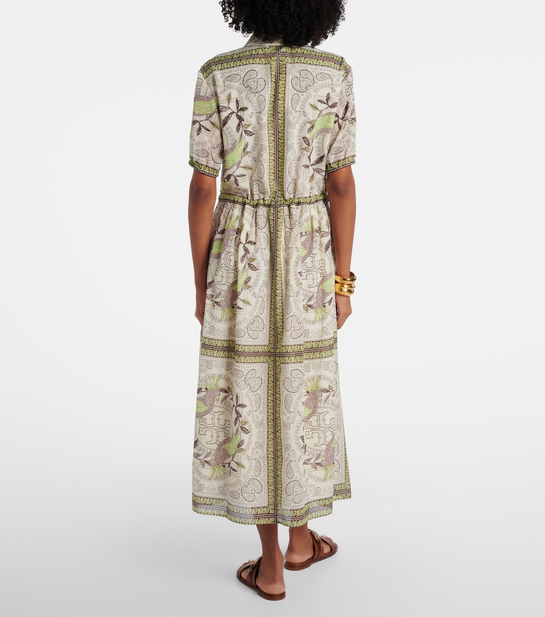 Bedrucktes Midikleid aus Seide und Baumwolle | Tory Burch
