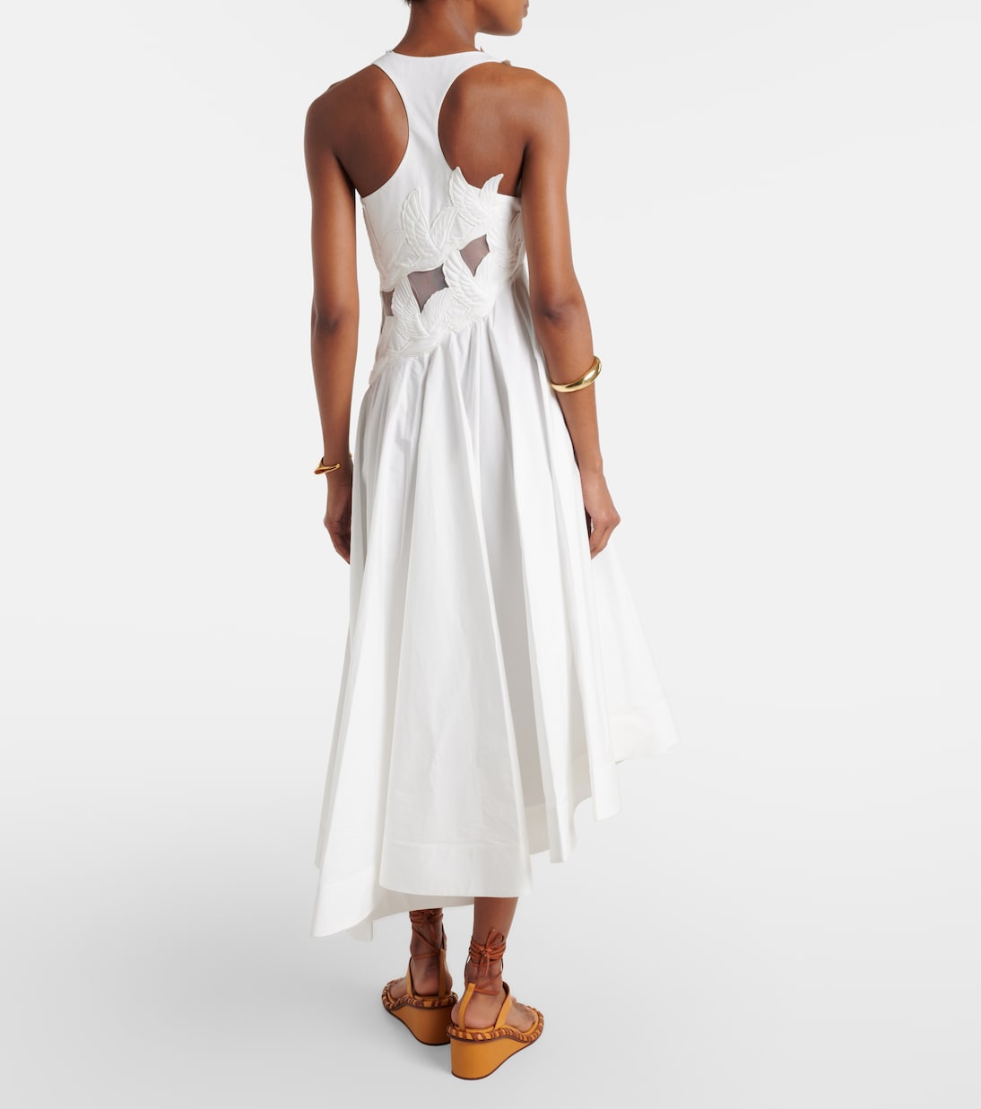 Luna patch-appliqué cotton midi dress | Zimmermann
